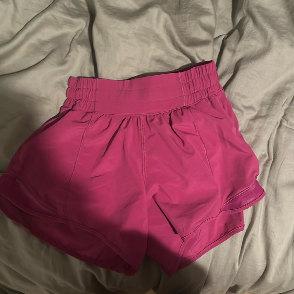 lulu pink shorts tags cut out and worn once or twice